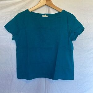 Eileen Fisher petite crinkle cotton gauze top